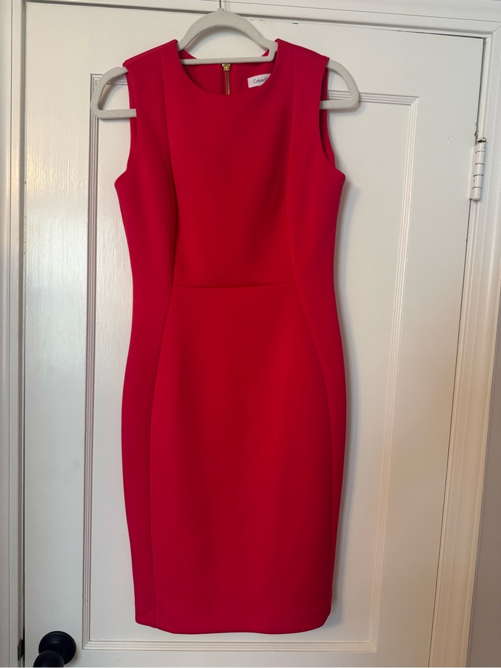 Calvin Klein Pink Sleeveless Sheath Dress